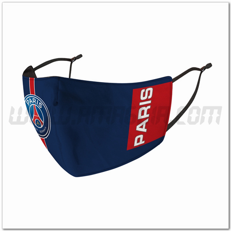 Nuove Mascherine Calcio Paris PSG Blu Marino Riutilizzabile