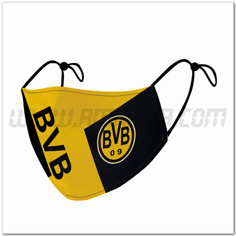Nuove Mascherine Calcio Dortmund Giallo/Nero Riutilizzabile