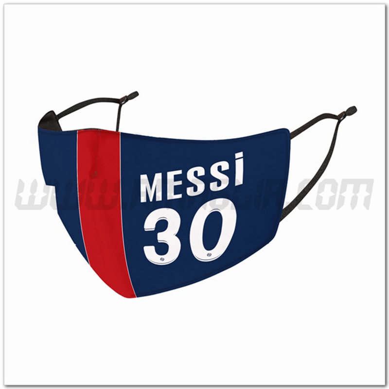 Nuove Mascherine Calcio PSG Messi 30 Riutilizzabile