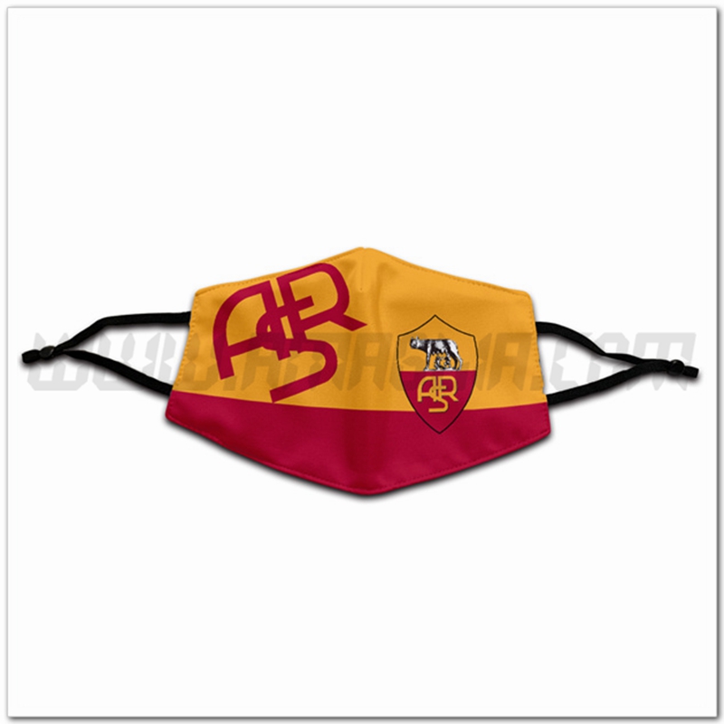 Nuove Mascherine Calcio AS Roma Giallo/Rosso Riutilizzabile