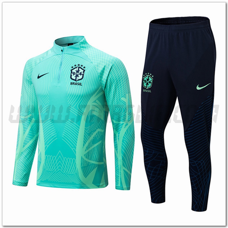 Tuta Allenamento Brasile Verde pattern 2022 2023