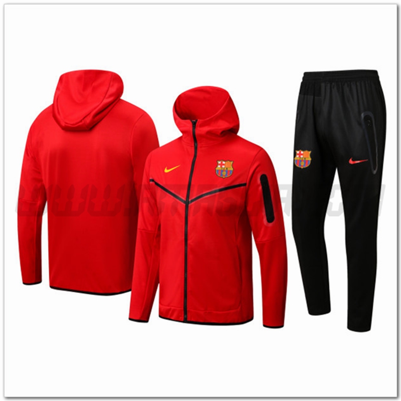 Tuta Giacca con Cappuccio FC Barcellona Rosso 2022 2023