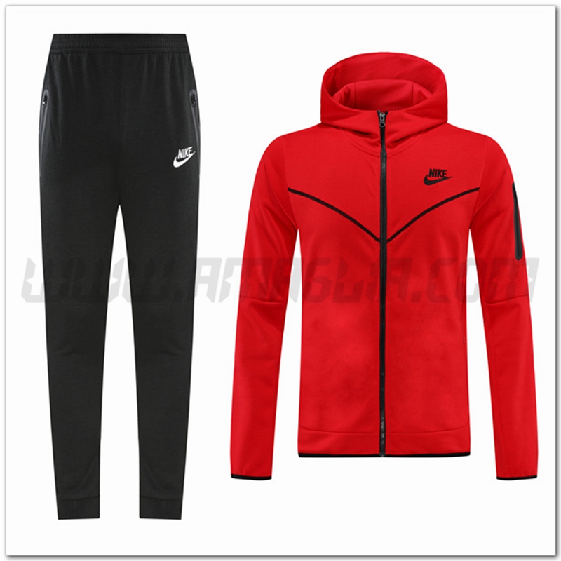 Tuta Giacca con Cappuccio Nike Rosso 2022 2023