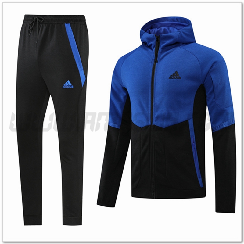Tuta Giacca con Cappuccio Adidas Blu/Nero 2022 2023