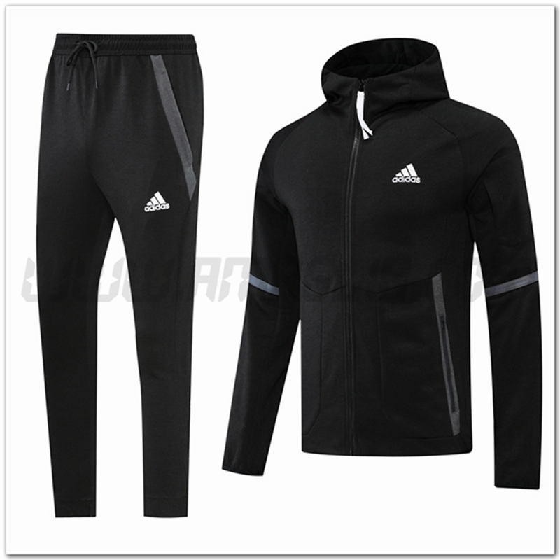 Tuta Giacca con Cappuccio Adidas Nero 2022 2023
