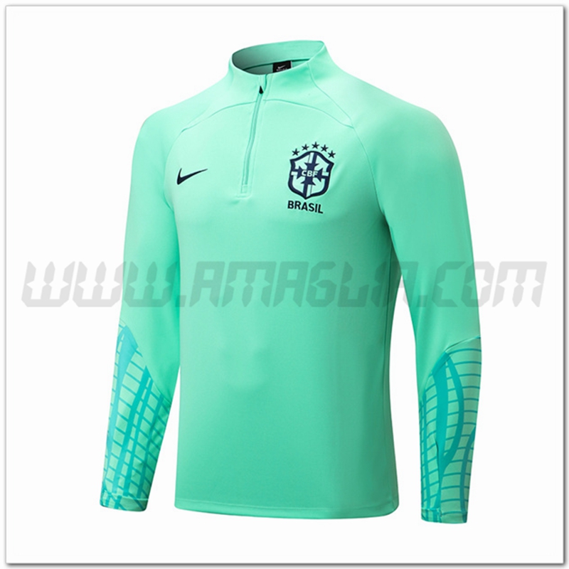 Felpa Allenamento Brasile Verde 2022 2023