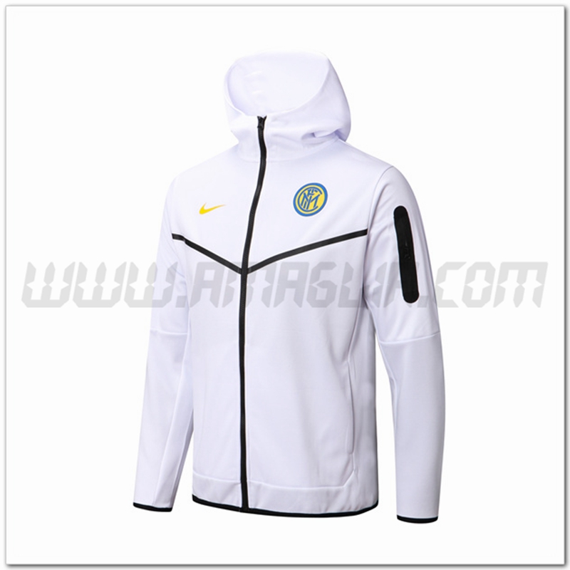 Giacca con Cappuccio Inter Milan Bianco 2022 2023