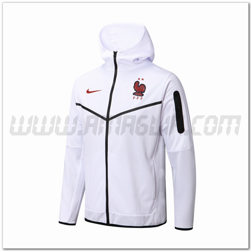Giacca con Cappuccio Francia Bianco 2022 2023