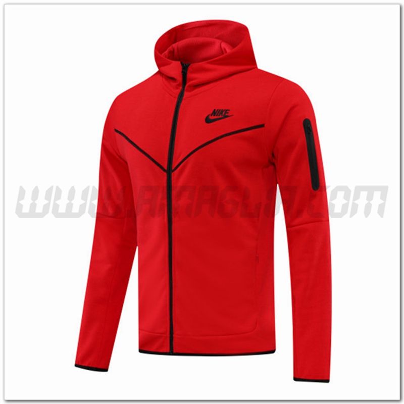 Giacca con Cappuccio Nike Rosso 2022 2023