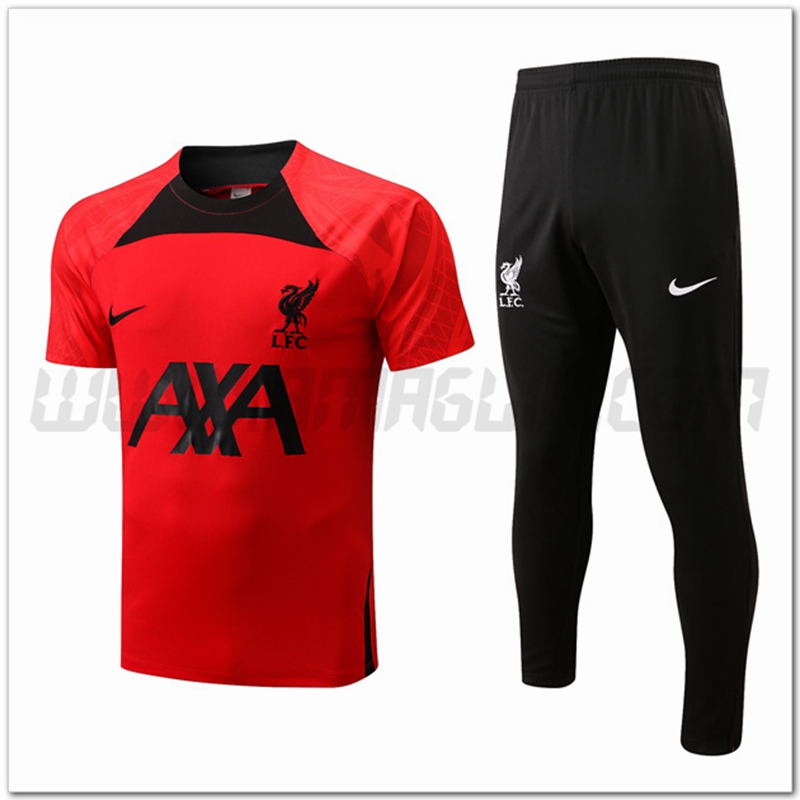 Maglia Allenamento FC Liverpool + Pantaloni Rosso 2022 2023