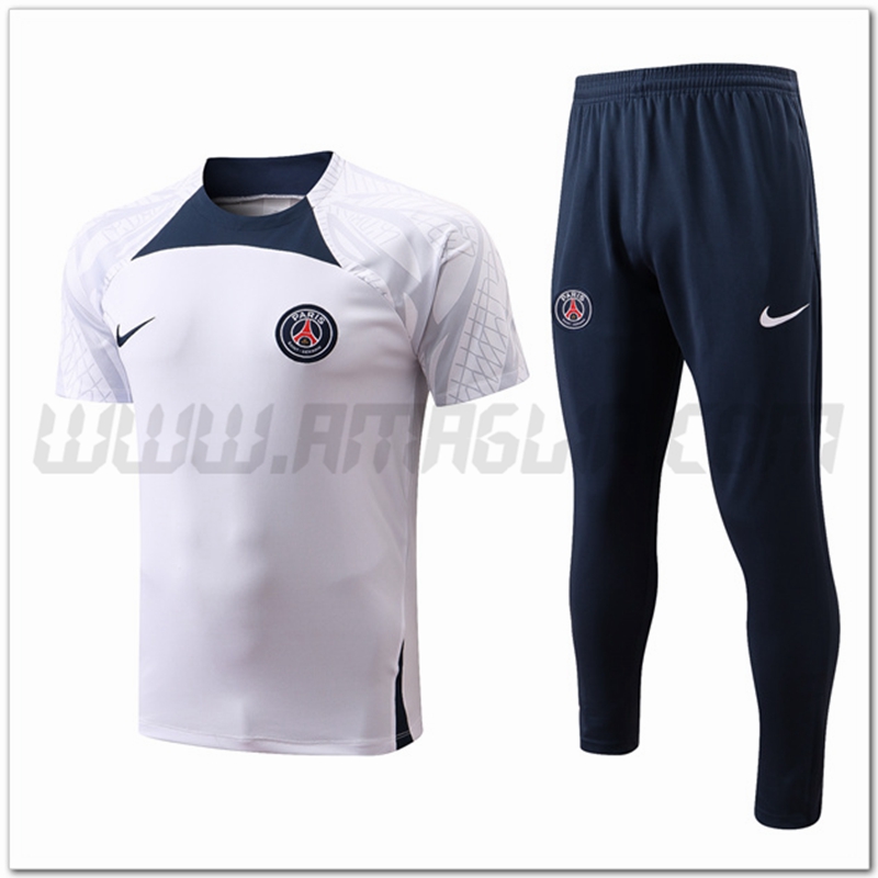 Maglia Allenamento PSG + Pantaloni Bianco 2022 2023
