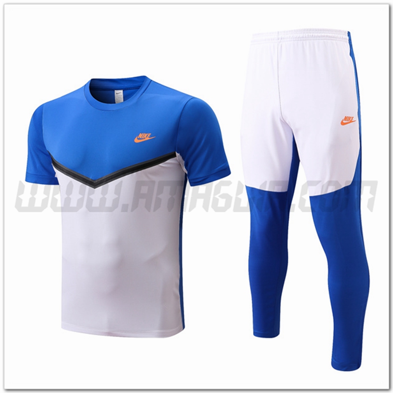 Maglia Allenamento Nike + Pantaloni Blu/Bianco 2022 2023