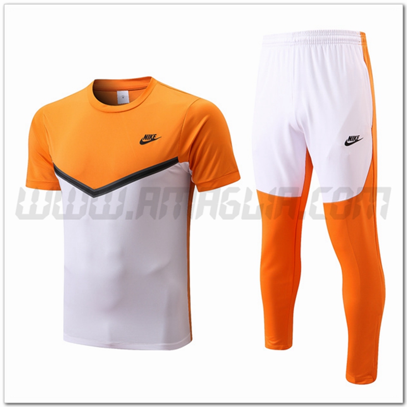 Maglia Allenamento Nike + Pantaloni Giallo/Bianco 2022 2023