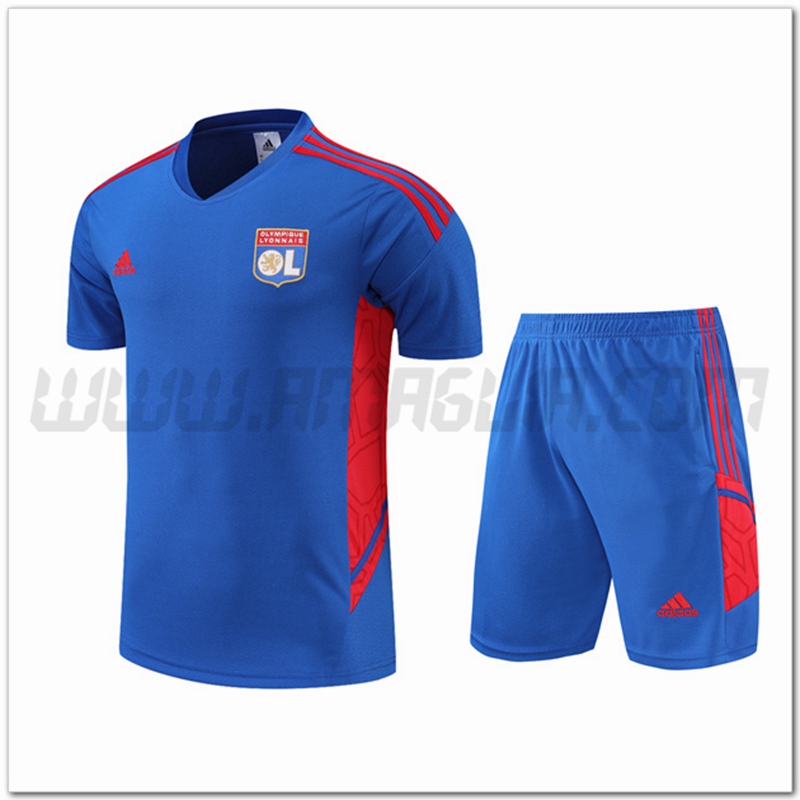 Maglia Allenamento Lyon + Pantaloncinis Blu 2022 2023
