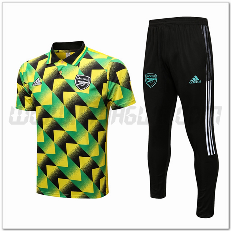 Maglia Polo Arsenal + Pantaloni Verde/Nero 2022 2023