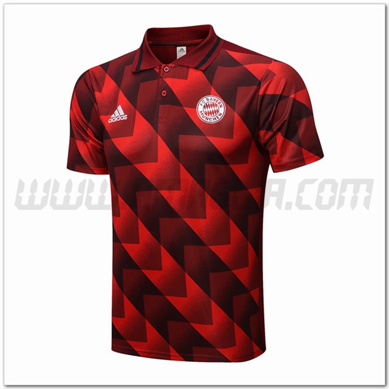 Maglia Polo Bayern Monaco Rosso/Nero 2022 2023