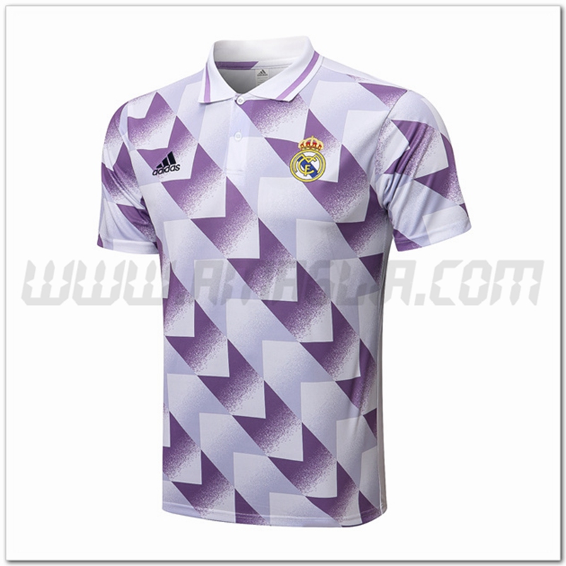 Maglia Polo Real Madrid Bianco/Viola 2022 2023