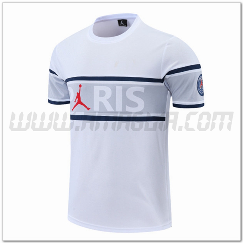 Maglia Allenamento Jordan PSG Bianco/Grigio 2022 2023
