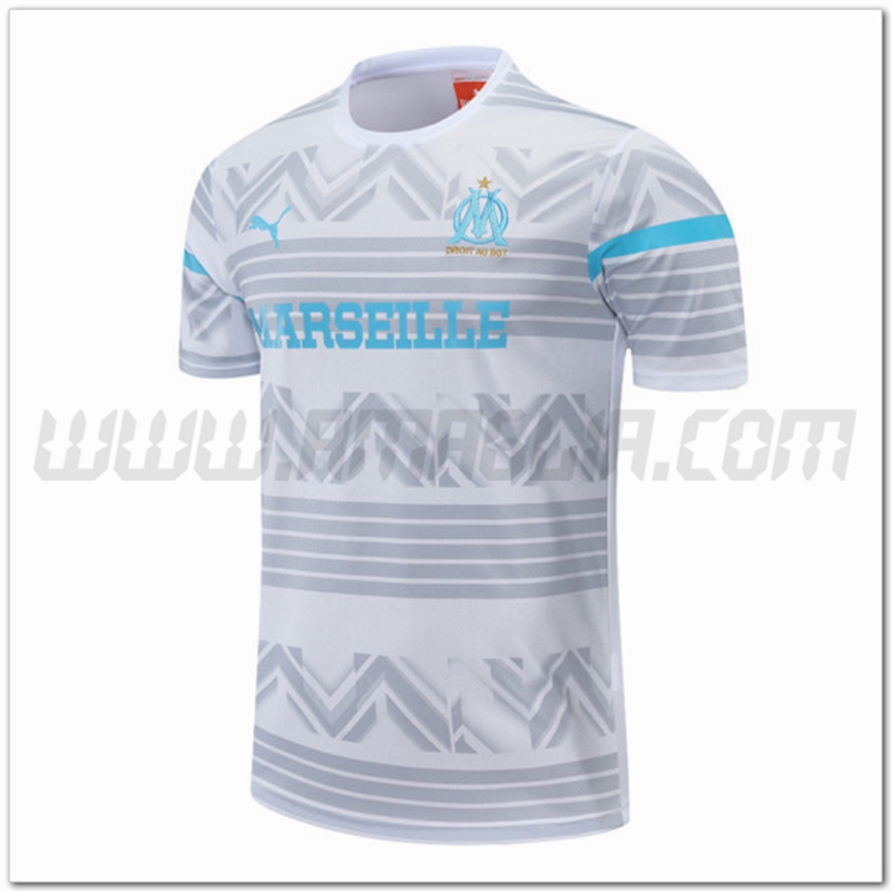 Maglia Allenamento Marsiglia OM Bianco/Grigio 2022 2023