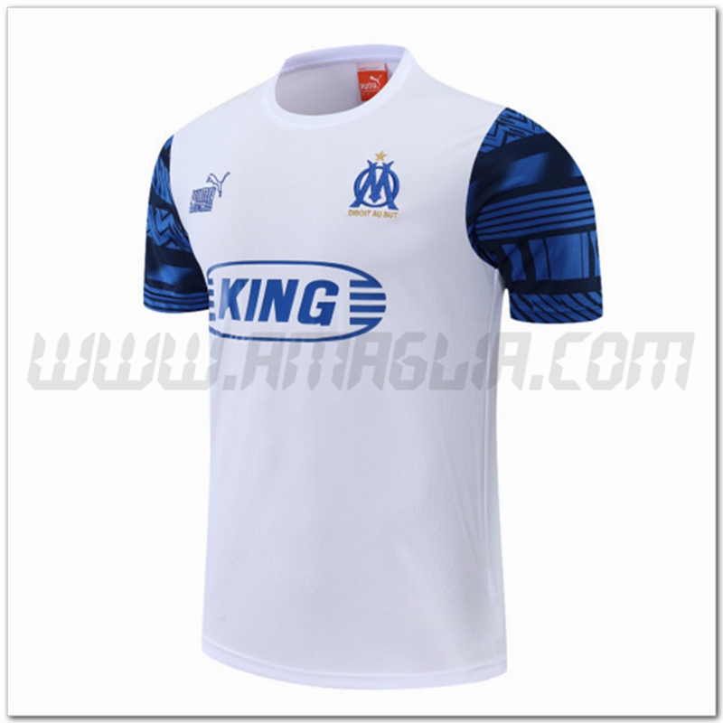 Maglia Allenamento Marsiglia OM Bianco/Blu 2022 2023