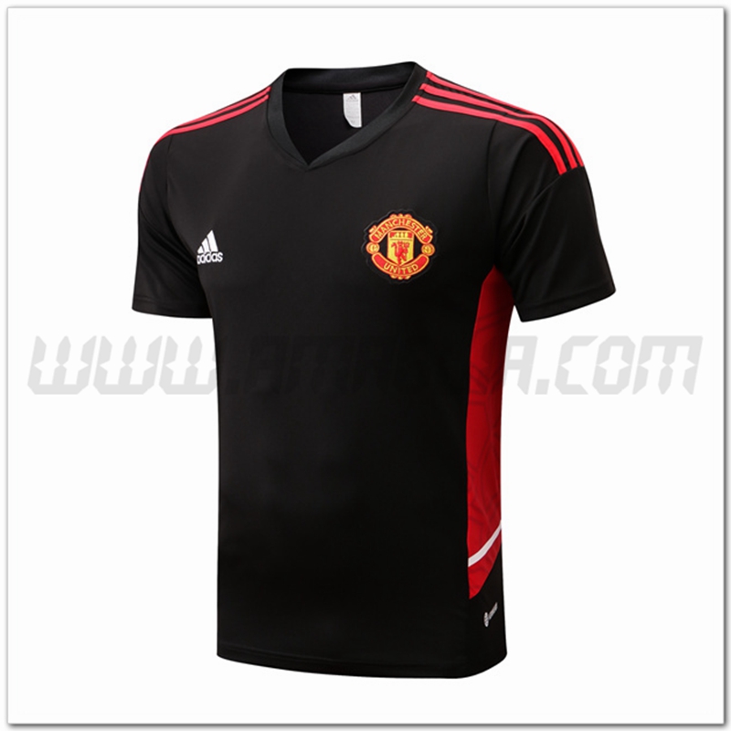 Maglia Allenamento Manchester United Nero 2022 2023