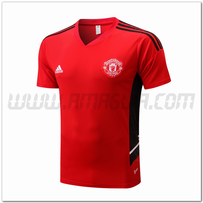 Maglia Allenamento Manchester United Rosso 2022 2023
