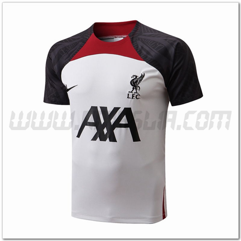 Maglia Allenamento FC Liverpool Bianco/Nero 2022 2023