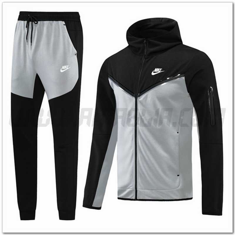 Tuta Giacca con Cappuccio Nike Nero/Grigio 2022 2023