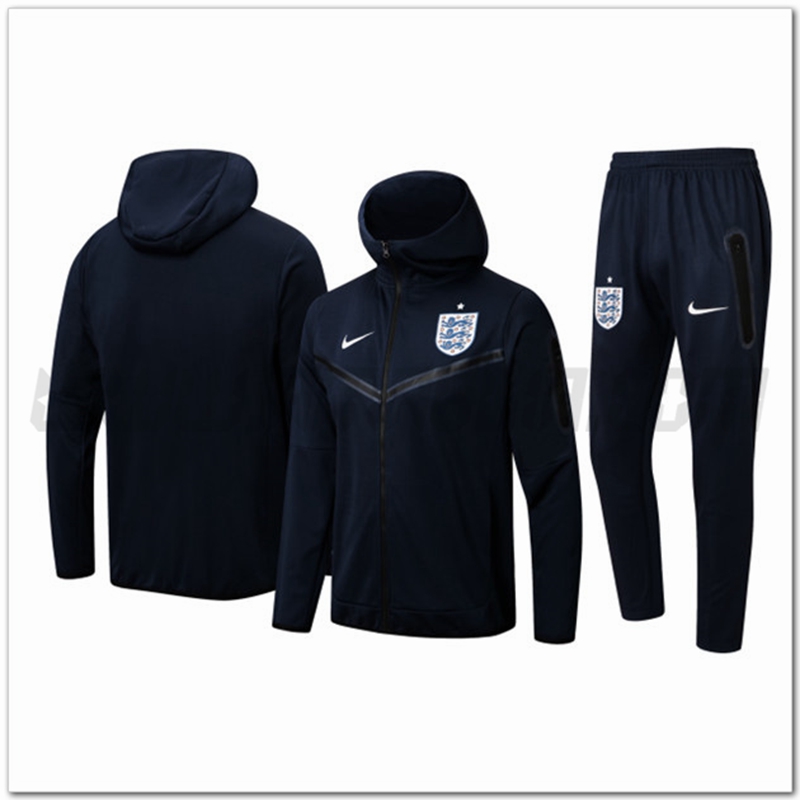 Tuta Giacca con Cappuccio Inghilterra Blu Marino 2022 2023
