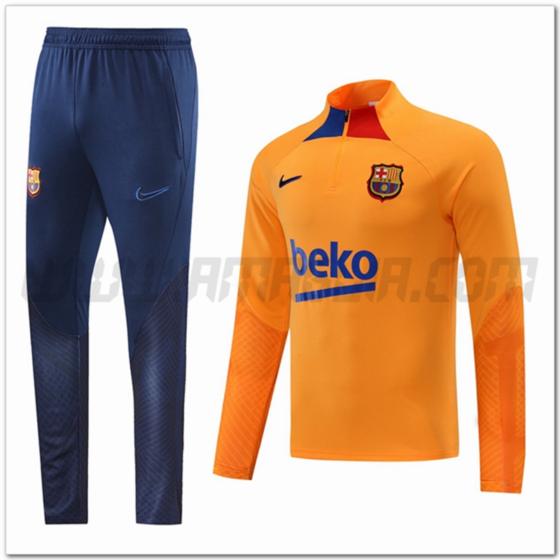 Tuta Allenamento FC Barcellona Arancia 2022 2023