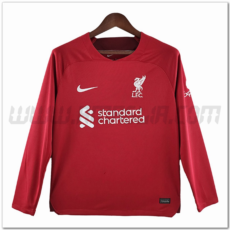 Prima Maglia FC Liverpool Maniche lunghe 2022 2023