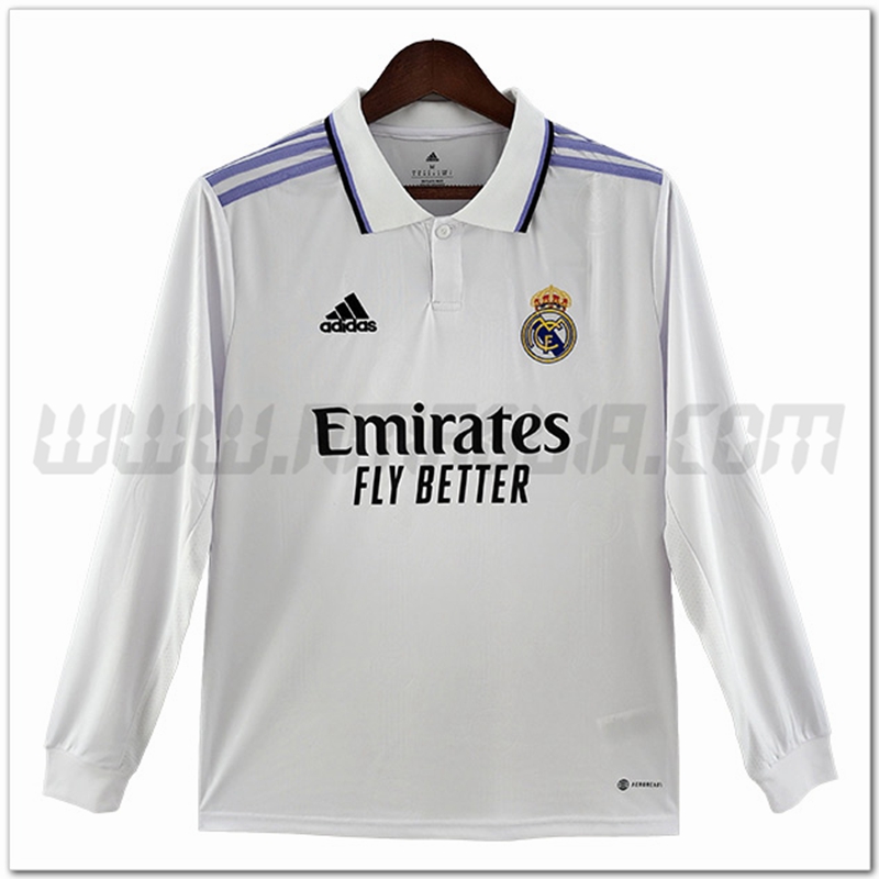 Prima Maglia Real Madrid Maniche lunghe 2022 2023