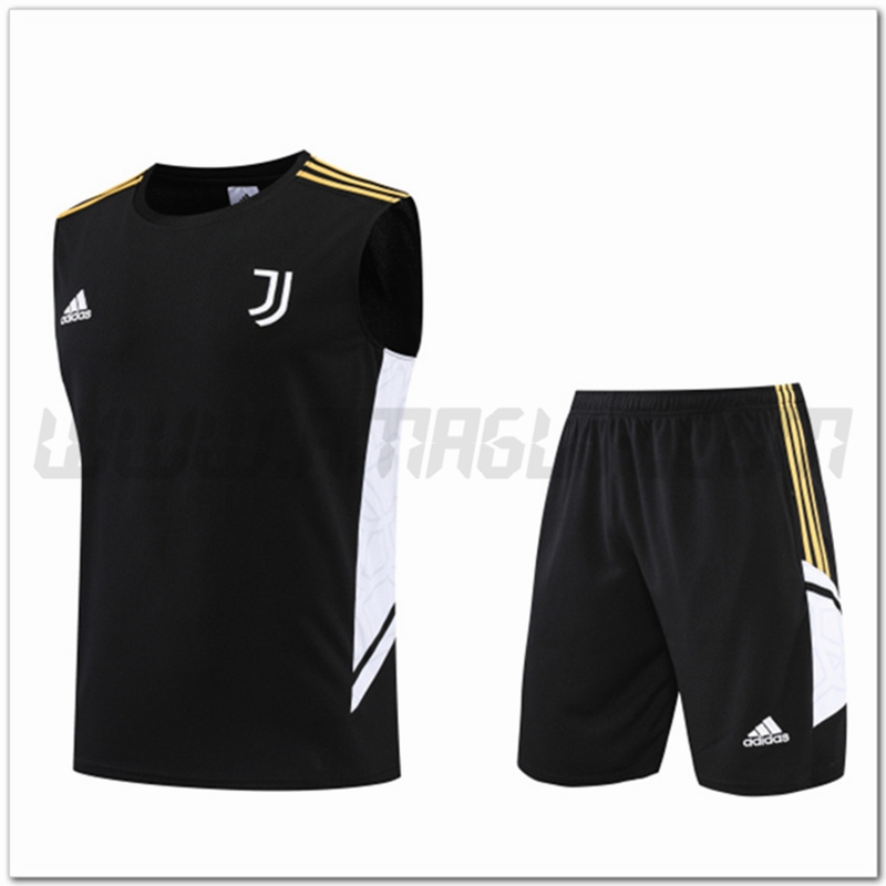 KIT Canotta da Allenamento Juventus + Pantaloncini Nero 2022 2023