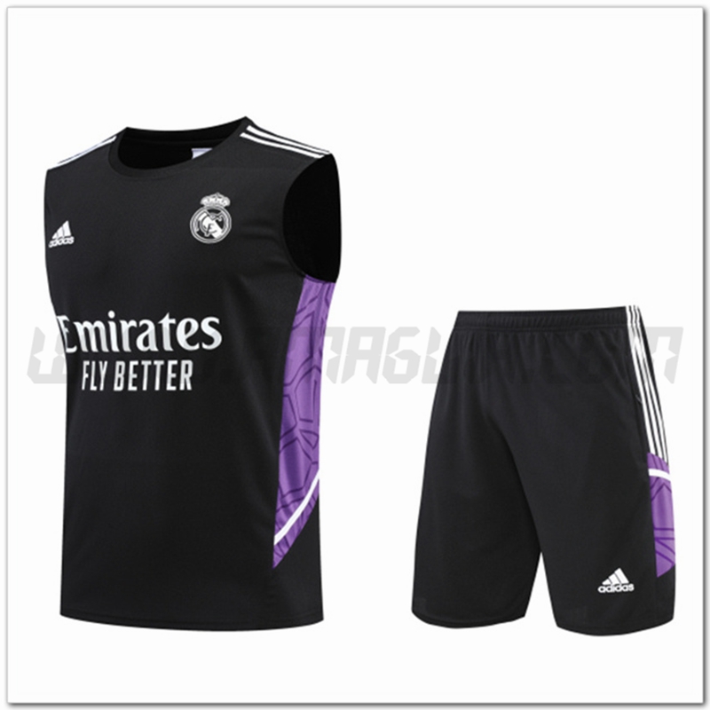 KIT Canotta da Allenamento Real Madrid + Pantaloncini Nero 2022 2023