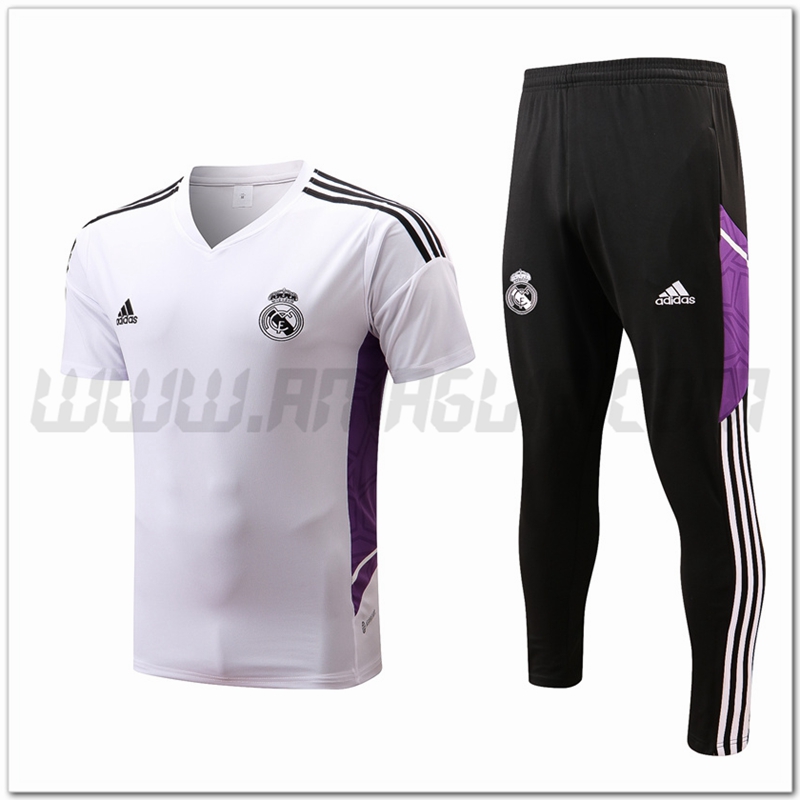 KIT Maglia Allenamento Real Madrid + Pantaloni Bianco 2022 2023