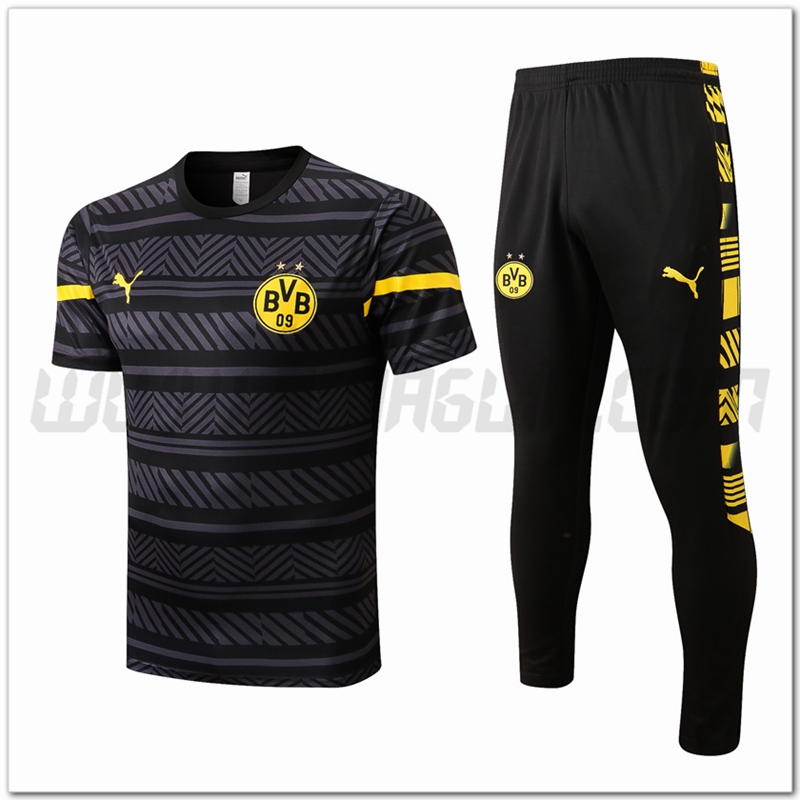 KIT Maglia Allenamento Dortmund + Pantaloni Nero 2022 2023