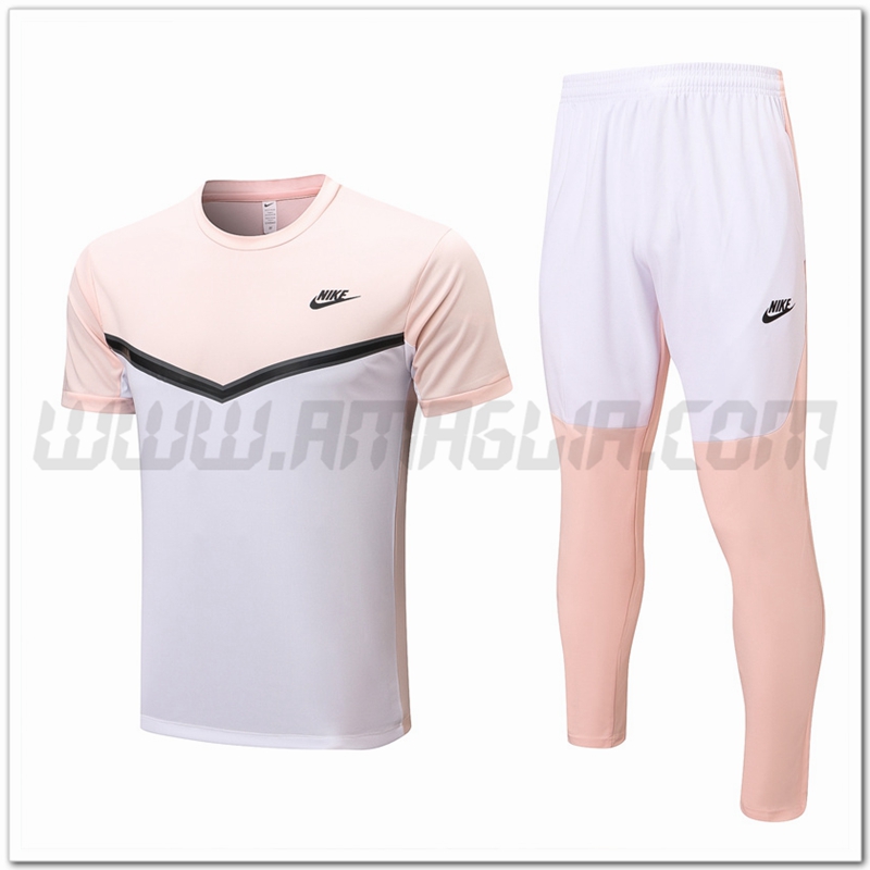 KIT Maglia Allenamento Nike + Pantaloni Rose/Bianco 2022 2023