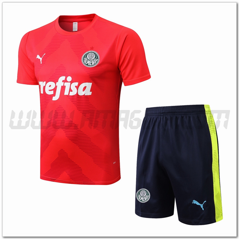 KIT Maglia Allenamento Palmeiras + Pantaloncini Rosso 2022 2023