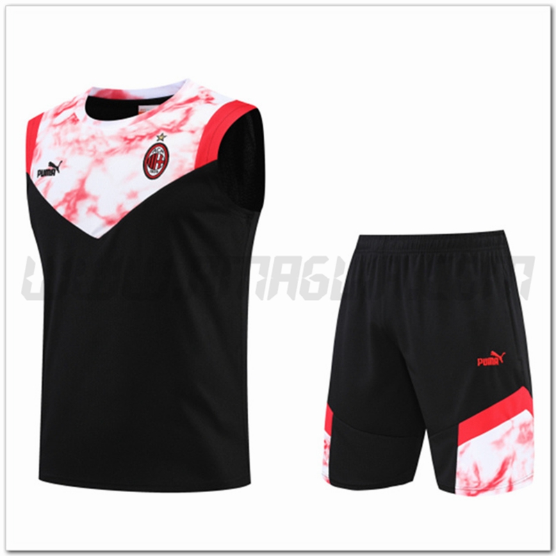 KIT Canotta da Allenamento AC Milan + Pantaloncini Nero 2022 2023