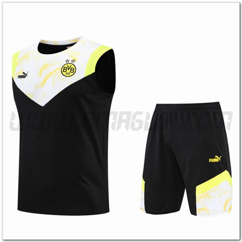 KIT Canotta da Allenamento Dortmund + Pantaloncini Nero 2022 2023
