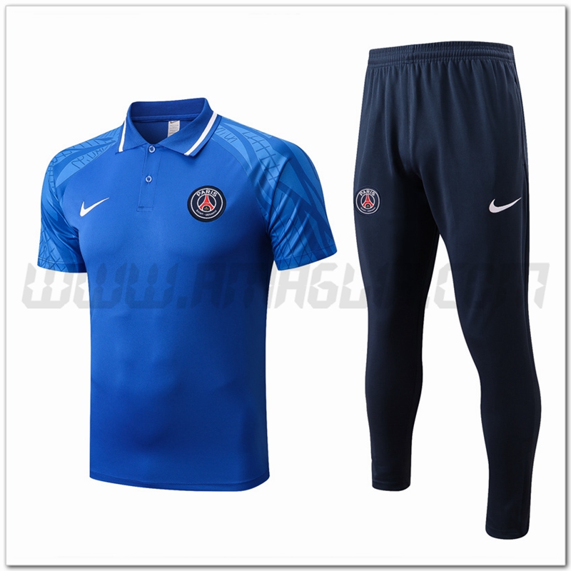 Kit Maglia Polo PSG + Pantaloni Blu 2022 2023