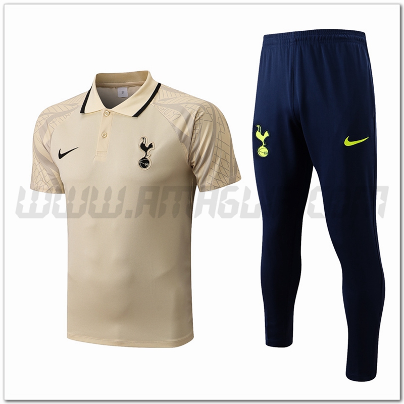 Kit Maglia Polo Tottenham Hotspur + Pantaloni Giallo 2022 2023