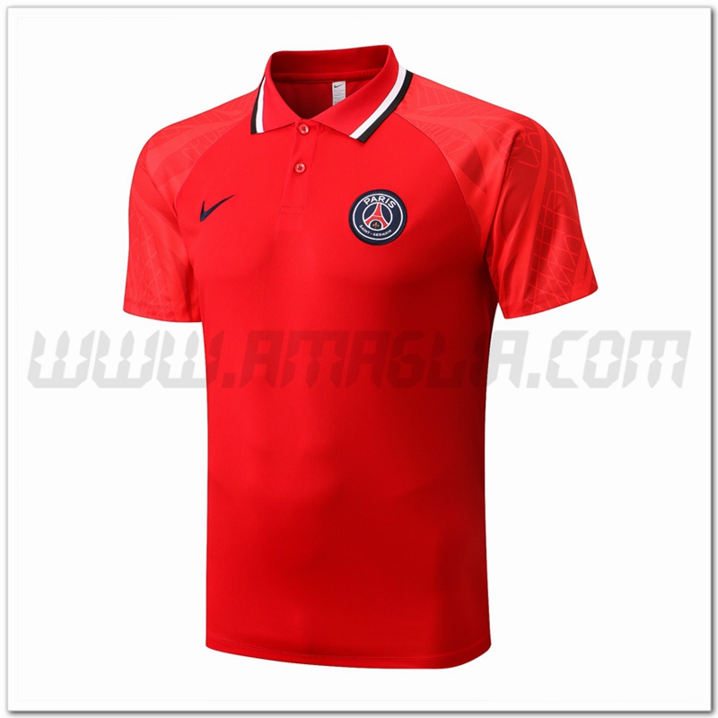 Maglia Polo PSG Rosso 2022 2023