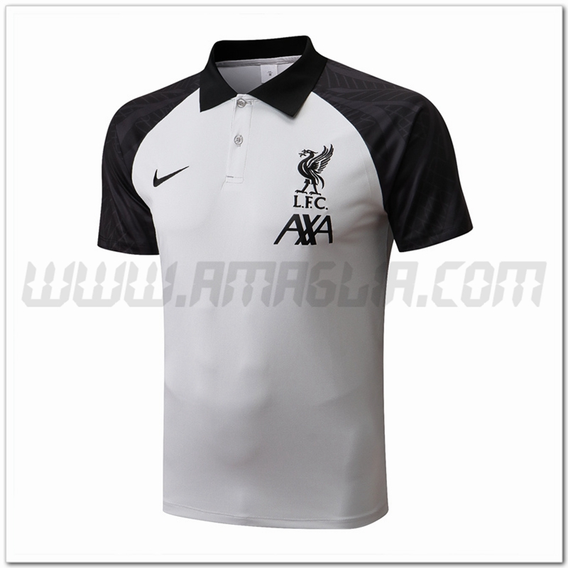 Maglia Polo FC Liverpool Nero/Grigio 2022 2023