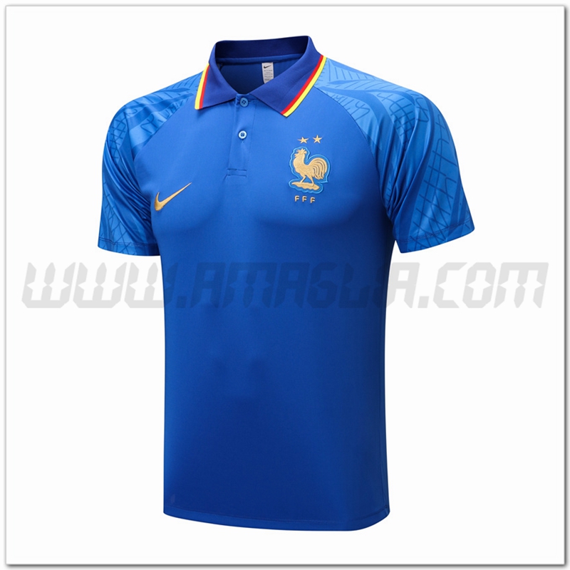 Maglia Polo Francia Blu 2022 2023