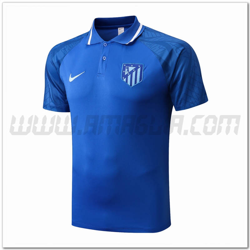 Maglia Polo Atletico Madrid Blu 2022 2023