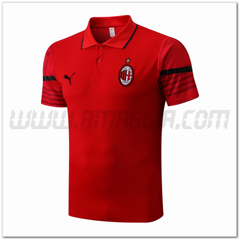 Maglia Polo AC Milan Rosso 2022 2023