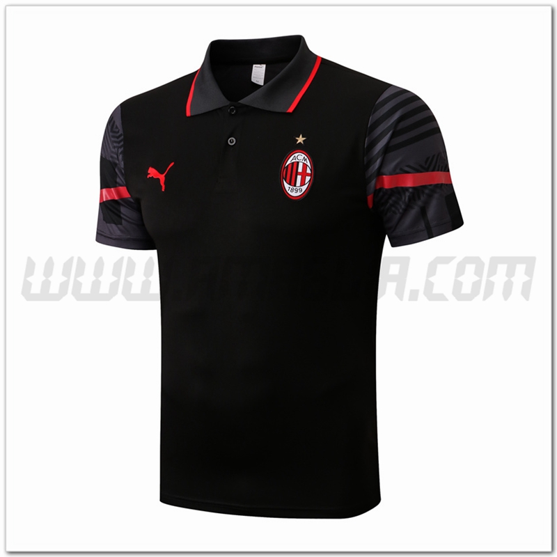 Maglia Polo AC Milan Nero 2022 2023