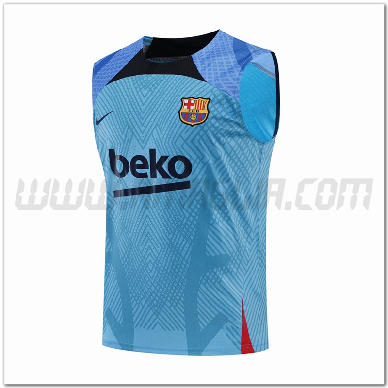 Canotta da Allenamento FC Barcellona Blu 2022 2023