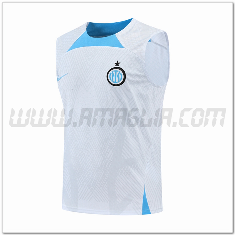 Canotta da Allenamento Inter Milan Bianco 2022 2023